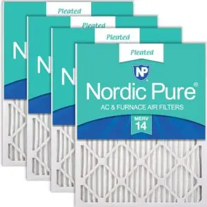 Nordic Pure 20x20x1 (19_1/2 x 19_1/2 x 3/4) Pleated MERV 14 Air Filters 4 Pack