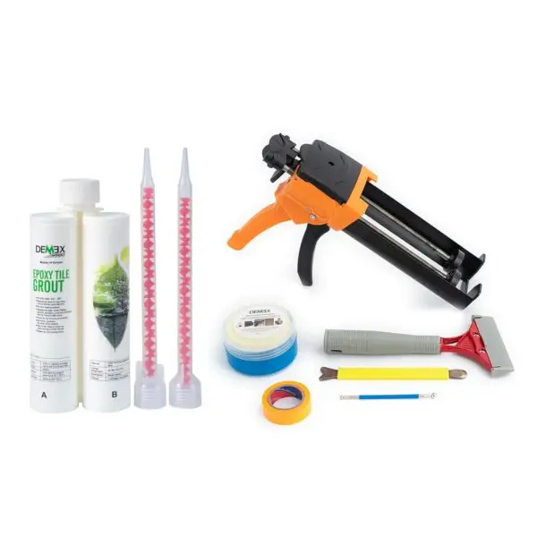 Epoxy Grout & Tools for Tile & Stone, Waterproof, Stain, Mold, Mildew, Crack & Chemical Resistant for Floor & Wall, Ready to Use, Easy to Apply