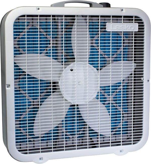 Lasko Air Flex 20" 2-in-1 Box Fan and Air Purifier in One with MERV10 Air Purifying Filter for Cleaner and Cooling Breeze, 3 Speeds, Steel Body, FF305