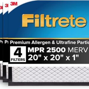 🥇- Filtrete 20x20x1 AC Furnace Air Filter, MERV 14, MPR 2500, High Performance Premium Allergen, Ultrafine Particles, Bacteria & Virus Filter