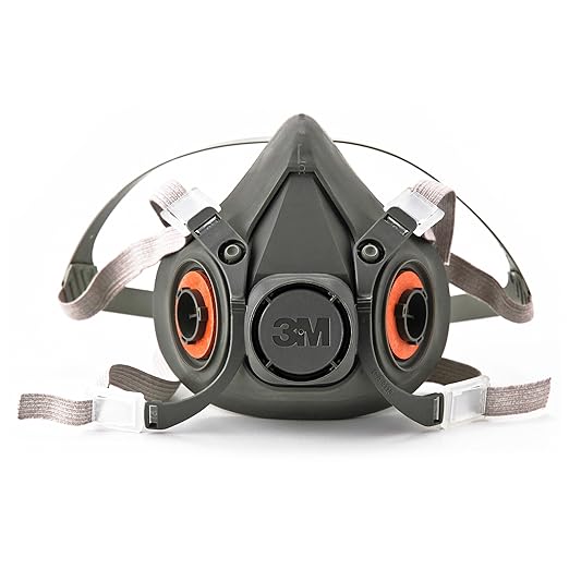 π - 3M Half Facepiece Reusable Respirator 6300, NIOSH, Four-Point Harness